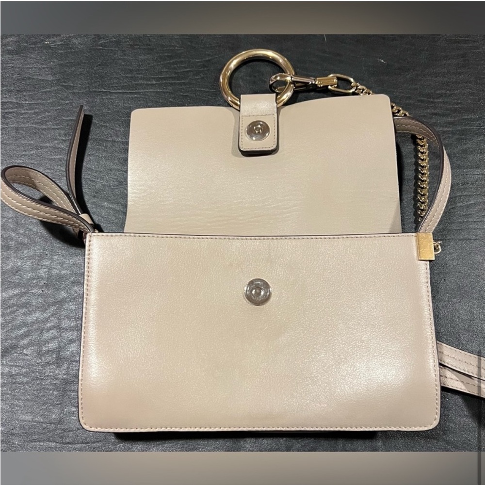 EUC CHLOE Calfskin Suede Mini Chain Faye Shoulder Bag Motty Grey comes with COA - Picture 4 of 14